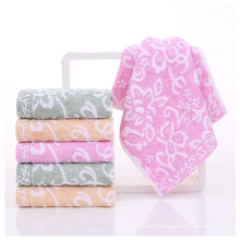 Serviettes de bain en coton en bambou serviettes de serviettes jacquard teées en fil